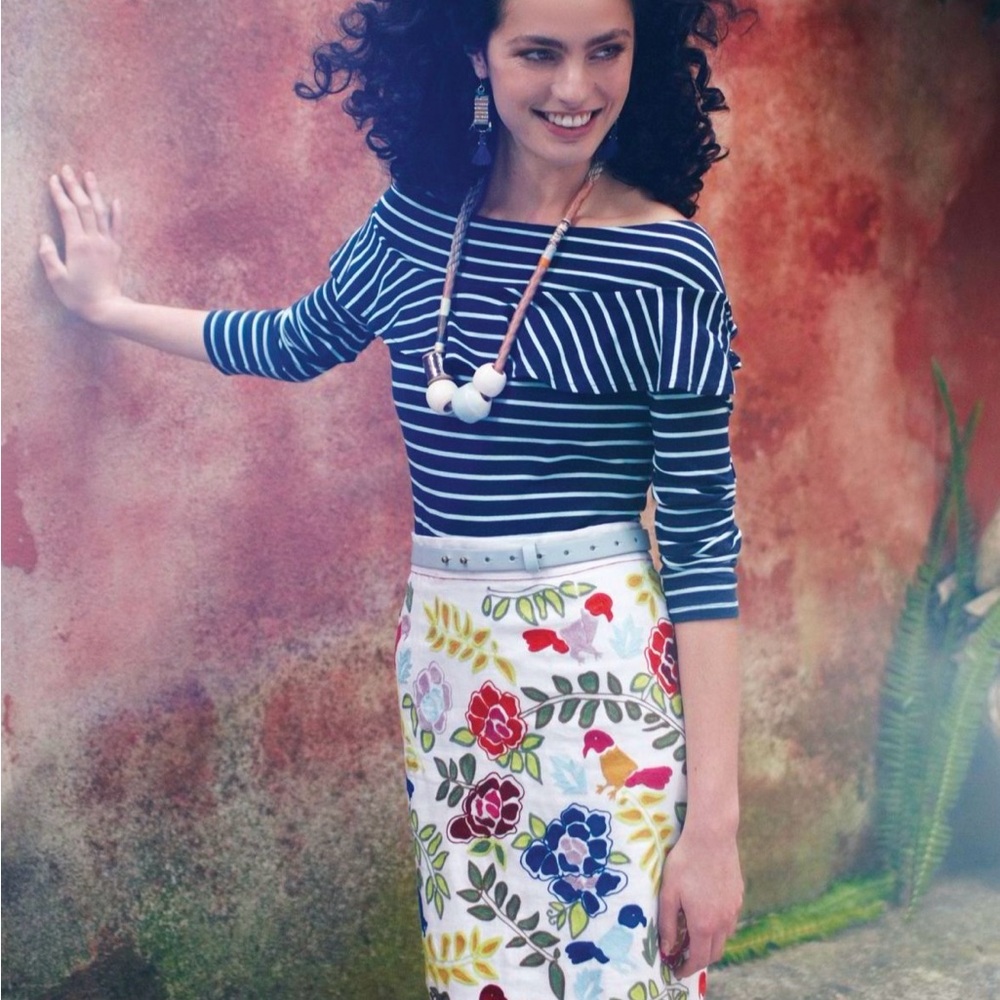 Moulinette Soeurs Multicolor Floral Pencil Skirt